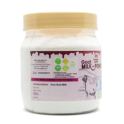 Growing Villagers Natural Goat Milk Powder | Freeze Dried Organic Grass Fed Goat Milk Powder | Substitute For Liquid Milk | 2 Jars Of 150 Grams Each