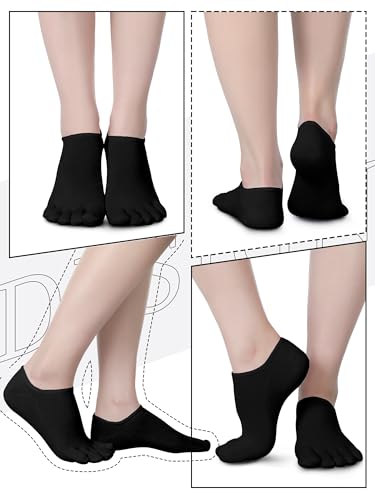 Image of Bencailor Women Toe Socks Cotton No Show Sock