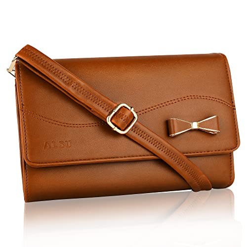 Image of ALSU Women's Sling Bag | Cross body bag| Side bag| Credit car slots| zipper pockets| detachable straps| adjustable straps| daily use| phone pockets
