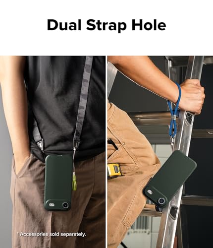 Image of Ringke Onyx Compatible with iPhone Air (17 Air) Case Back Cover Rugged Flexible Durable Anti-Slip TPU Protection Shockproof - Dark Green