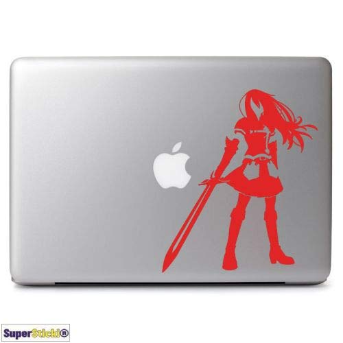Preisvergleich Produktbild SUPERSTICKI Kriegerin Aufkleber für Laptop MacBook Trackpad Notebook
