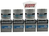 Cyclemax Four Pack compatible with Quicksilver Oil Filters 35-883702Q Contains Four Oil Filters and