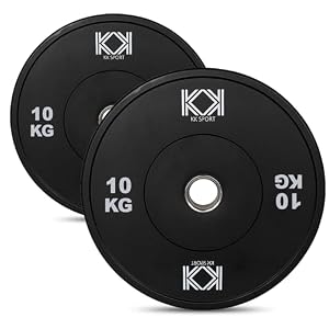KK Rubber Weight Plate Set – 2 Inch Bumper Weight Plates – Durable Barbell Weights Set – Dumbbell Plates For Training & Weightlifting