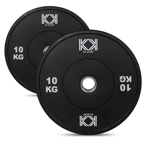 KK Rubber Weight Plate Set – 2 Inch Bumper Weight Plates – Durable Barbell Weights Set – Dumbbell Plates For Training & Weightlifting