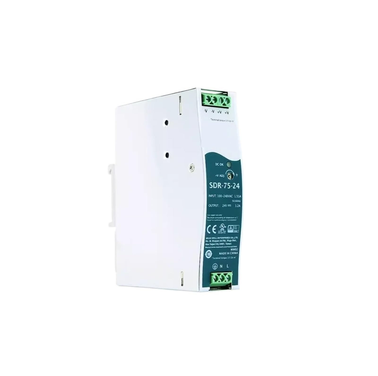 BRODEFUP Power supply SDR-75 SDR-75-12 12V SDR-75-24 24V SDR-75-48 48V 75W Single Output Power Supply(SDR-75-48)