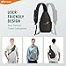 SKYSPER Sling Bag RFID Anti-Theft Crossbody Bag Recycled Travel Cross Body Bag Shoulder Sling Daypack(Black)