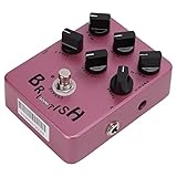 Carcasa de metal: pedal de efecto de guitarra de carcasa de metal, excelente sonido, peso ligero y fácil de usar.
