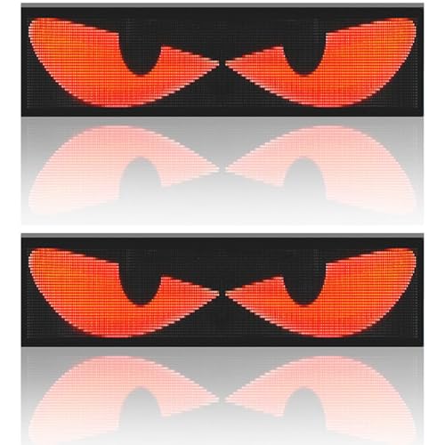 2 luces LED de ojos de diablo para coche con control por aplicación USB
