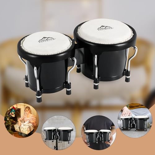 image for EASTROCK Bongo Drum 4” and 5” Bongos Set for Adults Kids Beginners