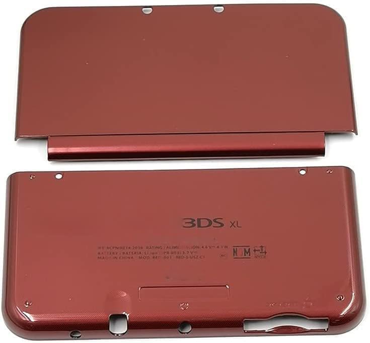 Newニンテンドー3DSLL レザーカバー レッド Amazon.com: Top Bottom Front Back Housing Shell Case Cover