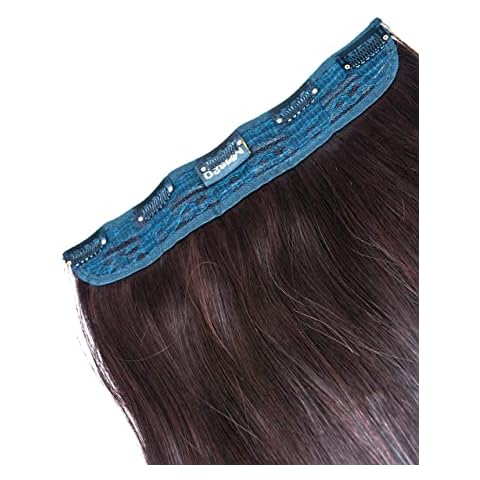 Bombshell 24" 5 Clips Straight One Piece Half Head Clip On Hair Extensions Wig (M09 CHESTNUT BROWN) Cover
