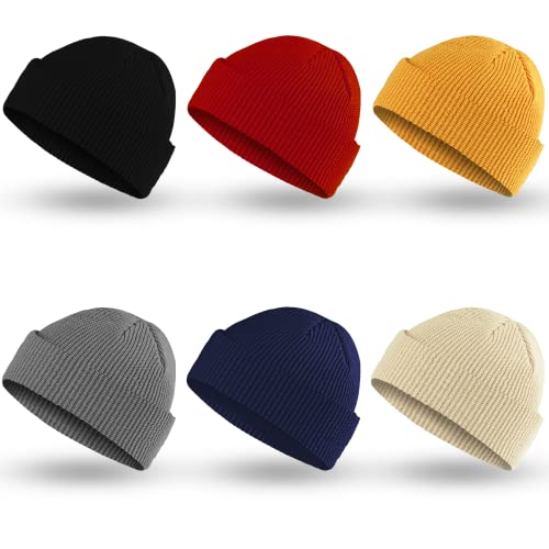 Junebrushs 6 Pack Spring Autumn Winter Beanie Hat Knit Warm Knitted Caps For Men Women, 6 Colors #TOP17