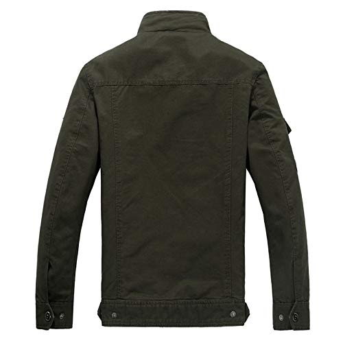 Jaqueta Masculina De Algodão Jaqueta Militar Masculina (Exército Verde, 6XG)