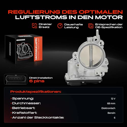 Frankberg Drosselklappenstutzen Kompatibel mit X3 F97 G01 G08 M 3.0L 2019-2024 Replace# 13548053336