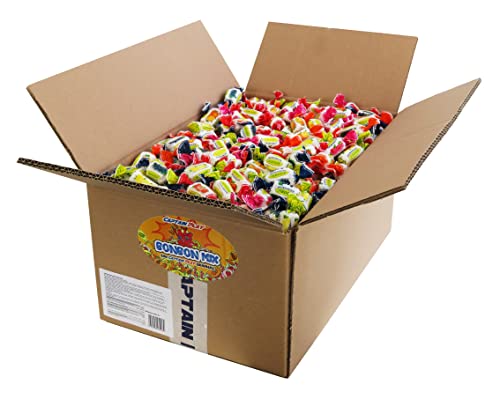 CAPTAIN PLAY Toffee Mix, 6kg Karnevals Bonbons, Wurfmaterial Karneval, Bonbons Großpackung mit ca. 880 Teilen in Einzelverpackung