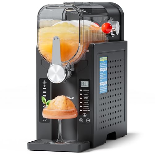CHIVALZ Slushie Machine No Ice Needed, 88 oz Frozen Drink Maker & Slushy Machine for Home with 6 Preset Programs for Margaritas, Milk Shake and More,