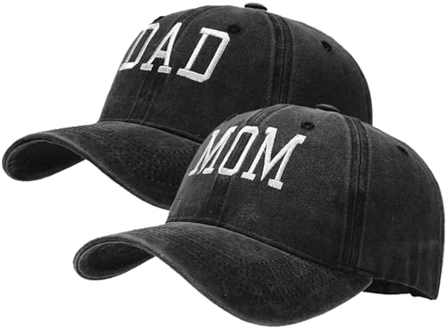Image of XYIYI 2 Pack Unisex Washed Vintage Baseball Cap Golf Dad Hat Adjustable Classic Low Profile Plain Cap for Men Women