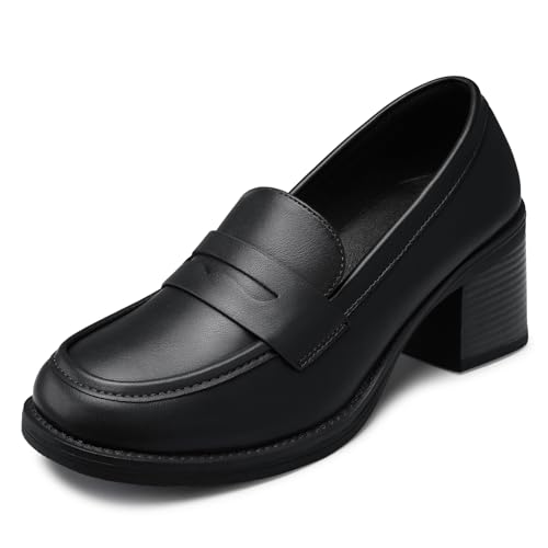 SHIBEVER Women's Block Heel Loafers