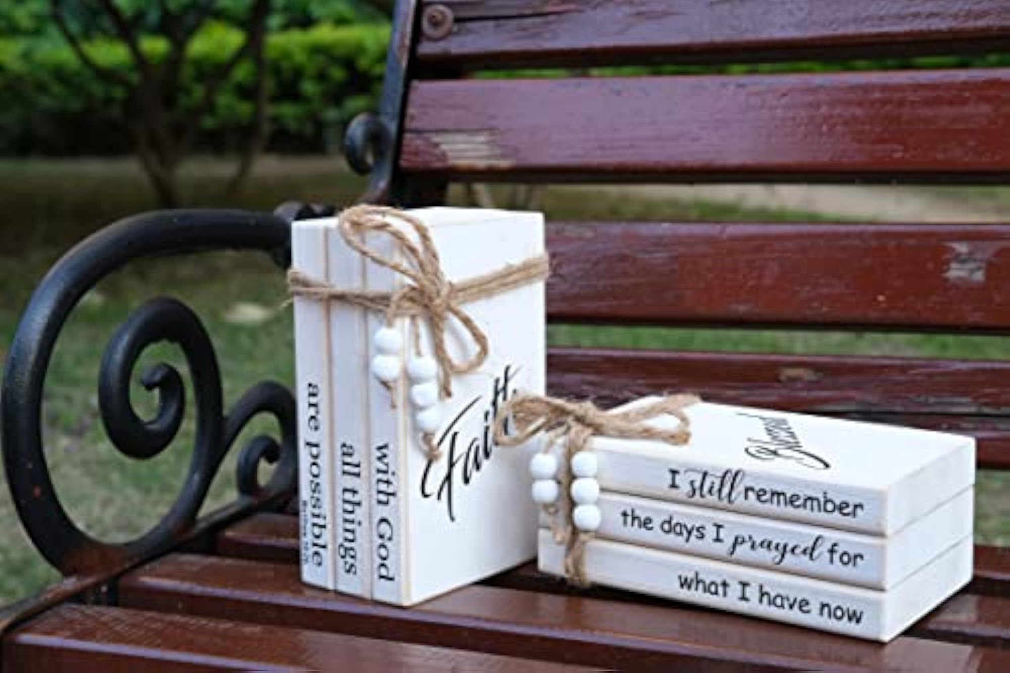 Wooden Decorative Books Stack for Coffee Table