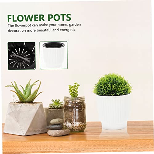 Yardenfun 4Pcs Flowerpot Square Planter Box Indoor Plant Rack Plastic Vases Water Level Flower Pot Square Flower Pot Glass Terrariums For Plants Succulent Pots Home Plant Container Planters #TOP5