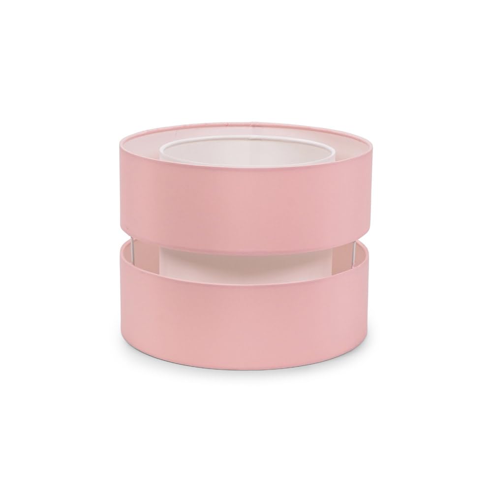 ValueLights | Small Ceiling Light Shade 2 Tier Pendant Lampshade in Blush Pink | Lamp Shades, Home Décor & Improvement Essential | 260mm Shade Width
