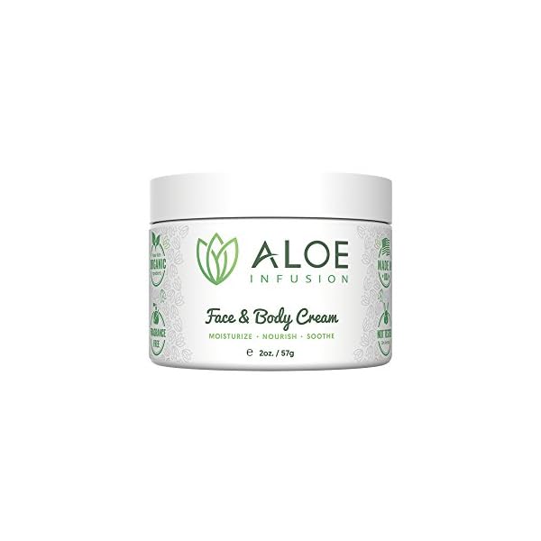 Aloe-Infusion-Body-and-Face-Moisturizer-Natural-Moisturizing-Cream-with-Organic-Aloe-Vera-Skin-Care-for-Dry-Skin-Anti-Wrinkle-Acne-Scars-Rosacea-Psoriasis-Eczema-Cream-Lotion-for-Men-Women Aloe Infusion Body and Face Moisturizer - Natural Moisturizing Cream with Organic Aloe Vera - Skin Care for Dry Skin, Anti Wrinkle, Acne Scars, Rosacea, Psoriasis Eczema Cream Lotion for Men and Women