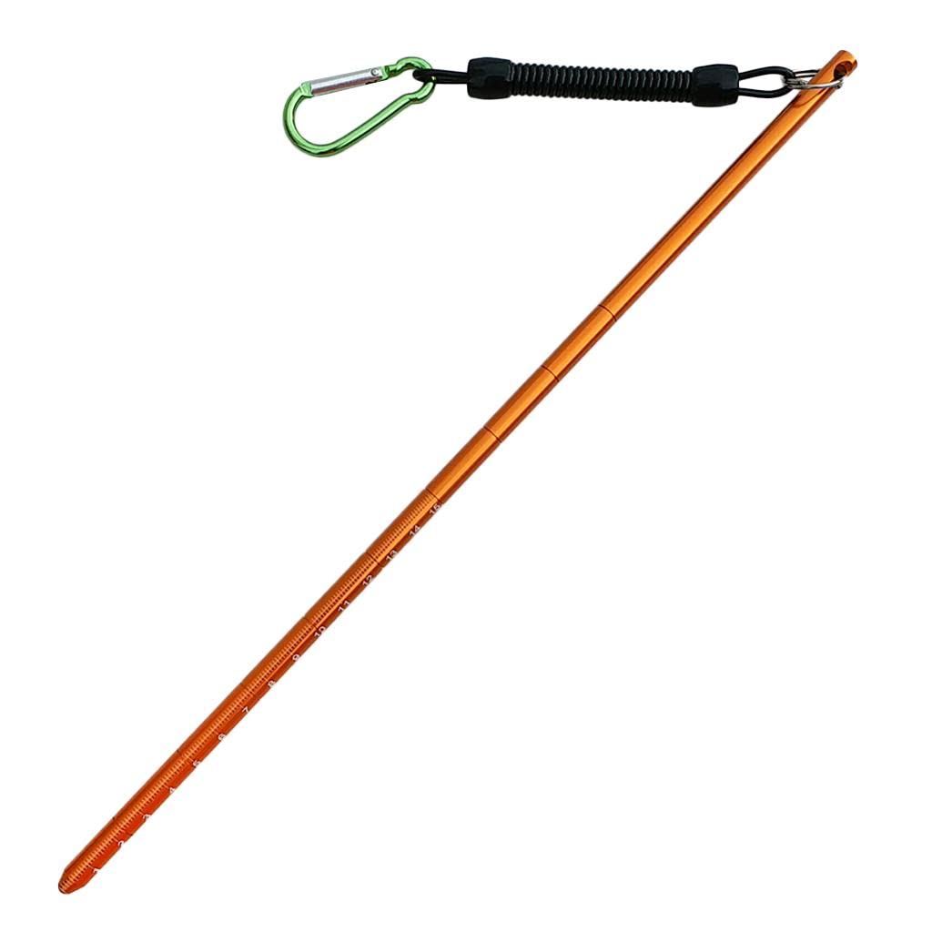 Baoblaze Aluminium Riffstab Diving Pointer Stick Taucher Zeigestab zum Tauchen Schnorcheln Schwimmen, Tauchstock, Tauchzeigerstock, Trageband aus Edelstahl zur Anzeige