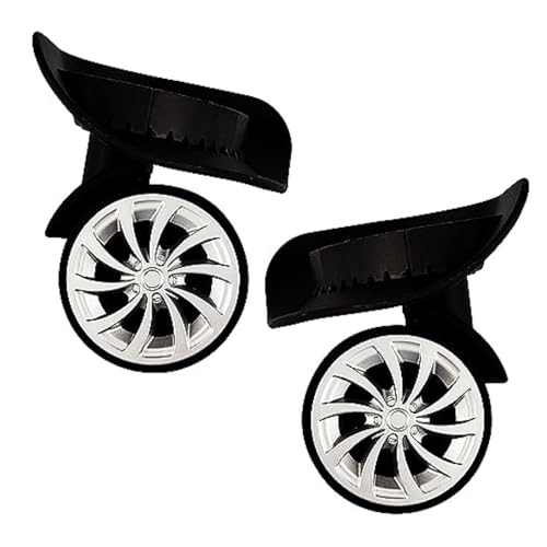 1 Pair Luggage Suitcase Wheel, Luggage Wheels Replacement Travel Suitcase Caster Wheels 360° Swivel, Trunk Luggage Wheel Spare Part Replacement Left and Right Wheels (A18) - Main Image
