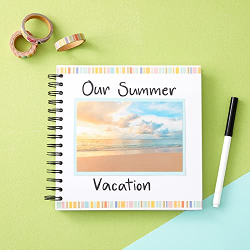 Scrapbook Photo Album for Family Photo's, Wedding Guest Book, Anniversary (20 x 20 cm - 40 Sheets), White, 8 x 8 Inches - Image 3
