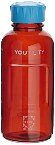 DURAN Youtility Bottle, Amber, GL 45, Cyan Screw-Cap/Pour Ring (PP), 500 ml