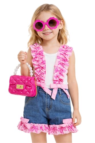 Image of Girls' Short Sets - Trendy and Comfortable Summer Outfits for Girls Fashionable Clothing Sets 4pc