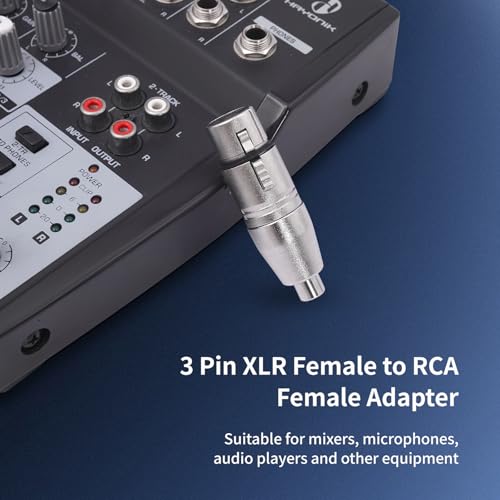 Adaptador XLR Hembra a RCA Hembra, 3 unidades miniatura 6