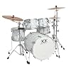 Drum Craft Serie 7 DC807002 Fusion Maple 22″ Drum Set Shell Pack, Liquid Chrome
