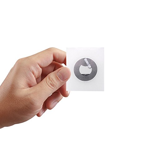 10 Etiqueta NFC NTAG213 25mm adhesiva redondas transparente Chip NXP NTAG213 Compatible con todos los demás teléfonos y tabletas con tecnología NFC Cover