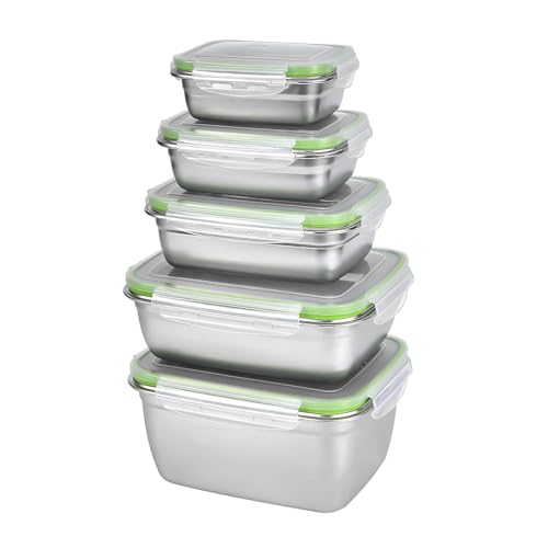 UPTRUST Stainless Steel Food Storage Containers Set of 5
