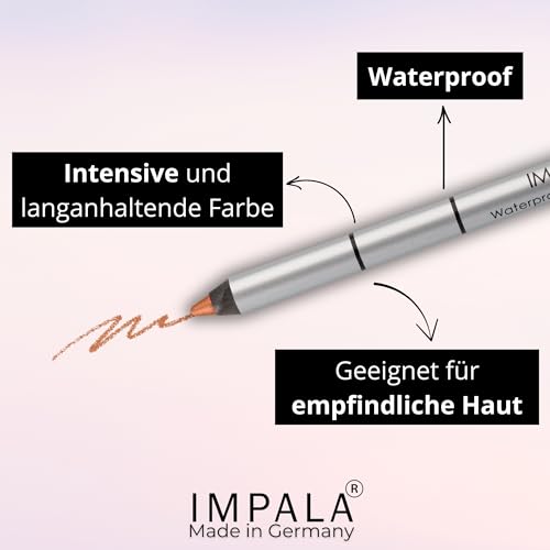 Impala – Cremiger und wasserfester Eyeliner | Farbe 308 helle Bronze | definierte Kontur oder rauchiger Effekt | dichte und cremige Textur | einfach aufzutragen | glänzende Farbe, langlebig