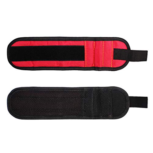 Pulseira magnética Weite portátil ajustável com 3 ímãs poderosos para segurar parafusos, unhas, para