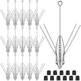 JellyArch Sputnik Sinker Fishing Equipment Long Tail Fishing Weights Saltwater Surf Casting Sinkers Catfish Beach Spider Weights for Surfing catfishing Ocean Sea Sand(3oz,10pcs)