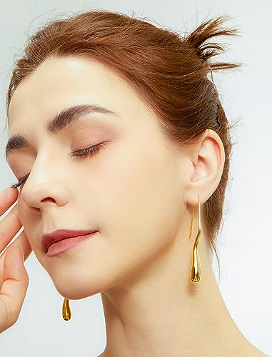 14k Gold Plated Teardrop Earrings Hypoallergenic Stylish and Versatile Jewelry for Every Occasion 6