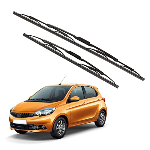 Image of Kylo Windshield Wiper for TIAGO /Conventional and Traditional Metal Type Windshield Water Repellency Scratch Proof Metal Wiper Blades Suitable for TIAGO (Driver Side - 22 inch, Passenger Side - 16 inch)