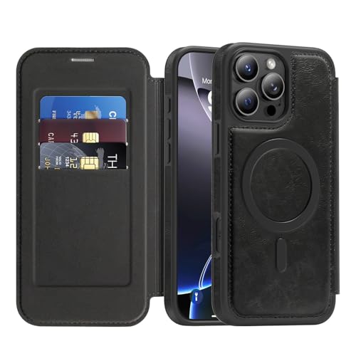 Étui cuir iPhone 14 Pro MagSafe clapet élégant protection - 2