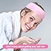 Waydress 140 Pieces Disposable Spa Facial Headbands with Convenient Closure, Stretch Facial Headwraps Soft Skin Care Hair Band for Women Salons (Pink)
