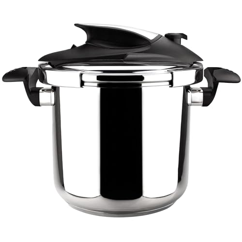 Magefesa Nova - Olla Express Rápida 6L, Acero Inoxidable 18/10, Sensor de Presión, Cierre Fácil y...