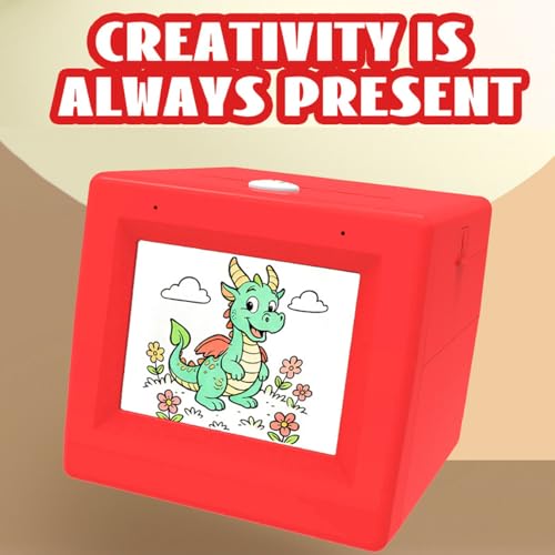 Image of ASHATA Smart AI Voice Thermal Printer, Bluetooth Portable Rechargeable Sticker Maker with HD Display, for Home Study DIY Projects Kids Crafts Labeling Scrapbooking