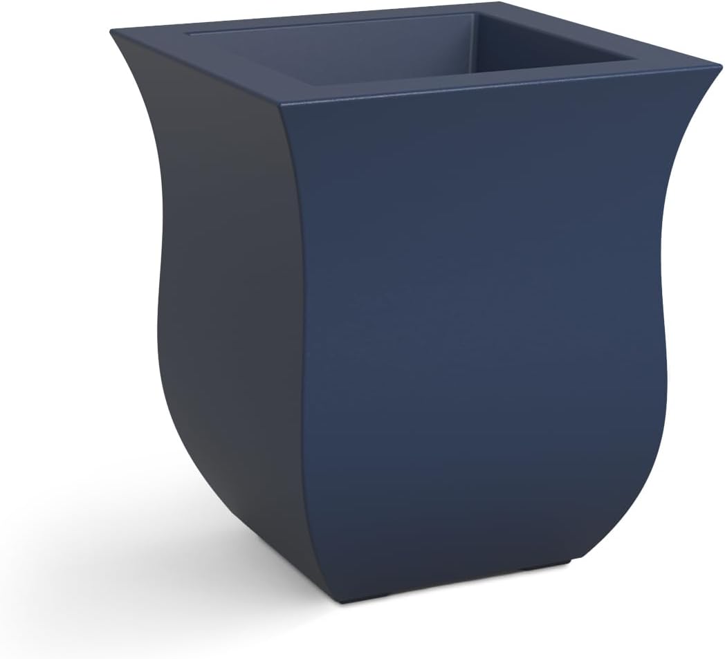 Mayne 5873-NB Polyethylene Planter, Neptune Blue 16x16