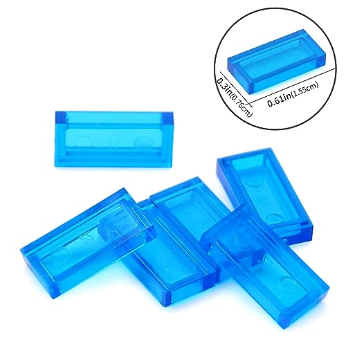 Feleph Transparent Dark Blue 1×2 Tile ×700 Parts and Pieces Smooth Bricks - Image 2