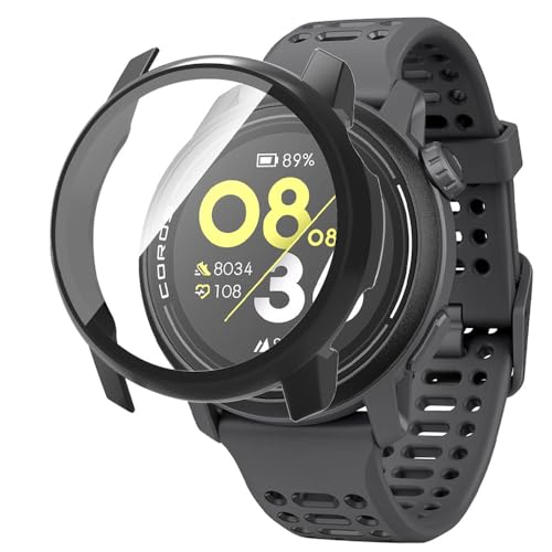 For COROS�i�J���X�jPACE 3��p�K���X�t�C������̌^�P�[�X�yYEZHU�z�S�ʕی�P�[�X PC�t���[��+�K���X�t�B������̌^ �E���ȒP ���^ �y�� �ϏՌ��� �����h�~ (�u���b�N)