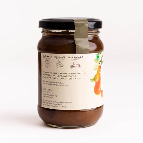 Image of Himalayan Haat Pear Cinnamon Preserve - Low Sugar Jam | 70% Real Fruit, Made with Khand | No Preservatives or Artificial Ingredients | 340g