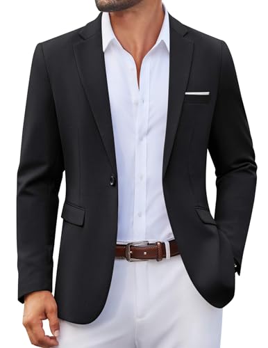 COOFANDY Men's Casual Blazer One Button Sport Coats Lightweight Suit Jacket