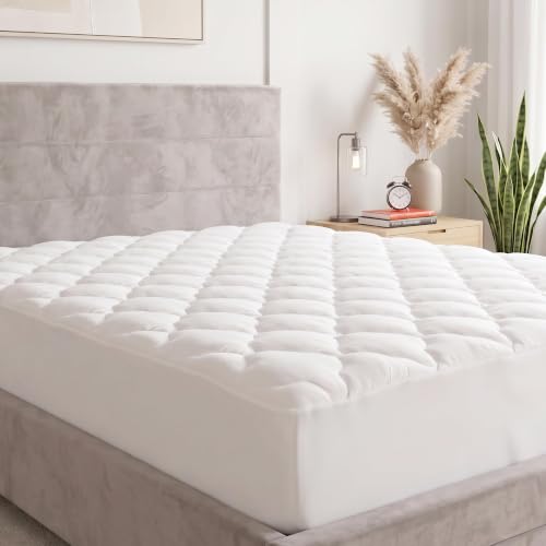 ExceptionalSheets Pillow Top Mattress Pad, Fitted Skirt, King Size